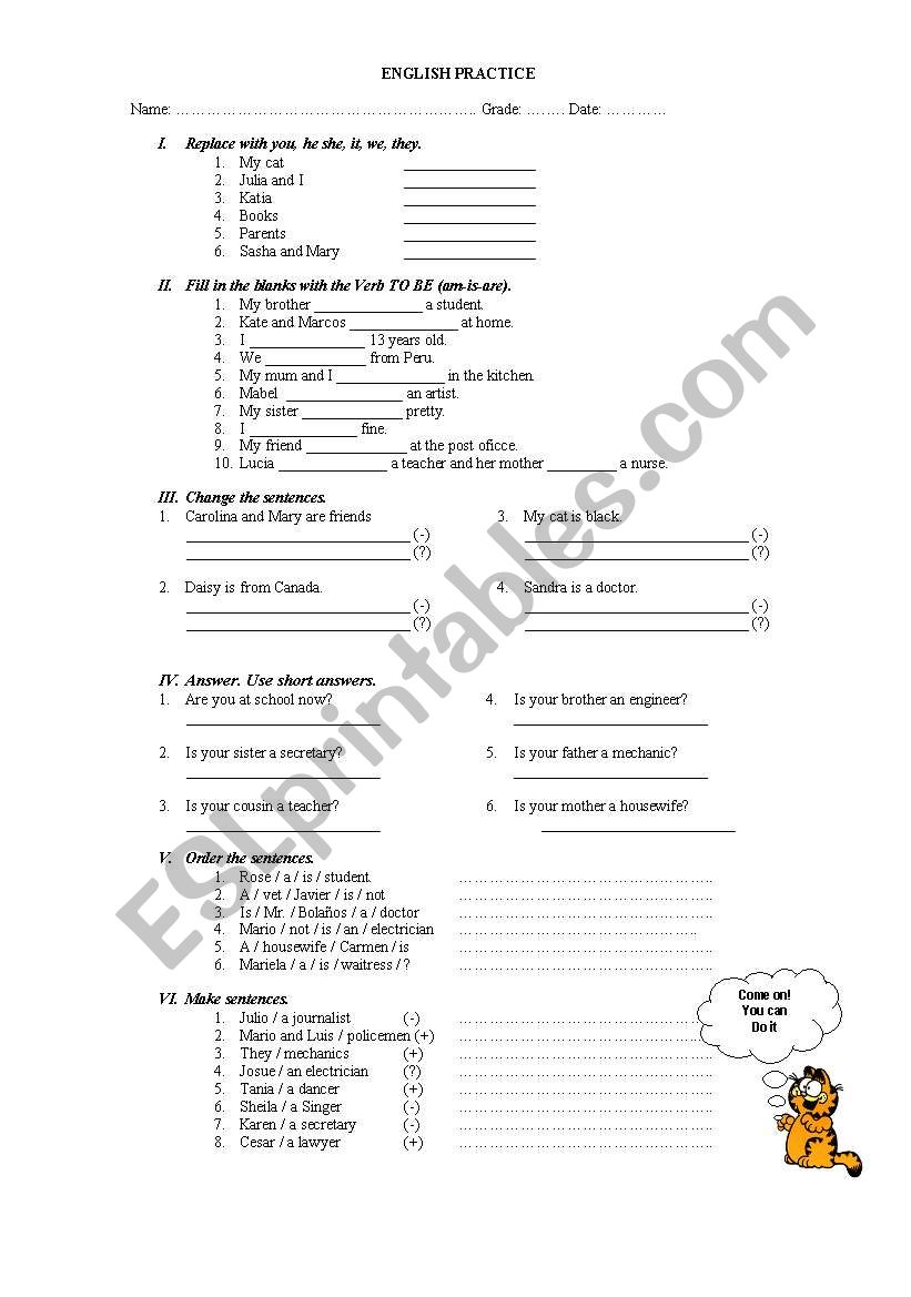 Practice  worksheet