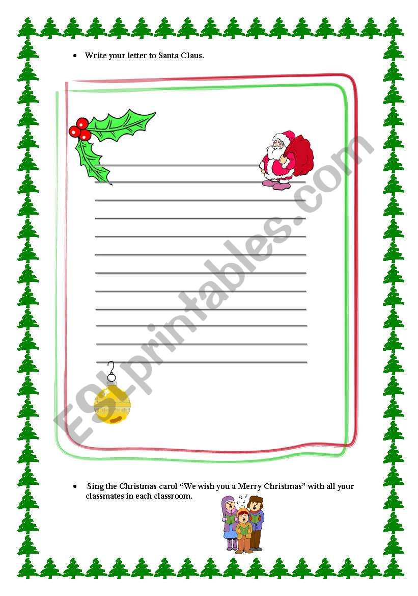 Christmas: Write a letter to Santa Claus