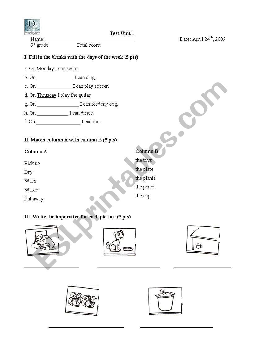 Imperatives  worksheet