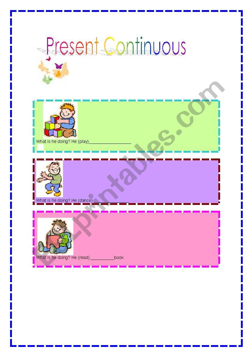 PRESENT CONTINUOUS worksheet