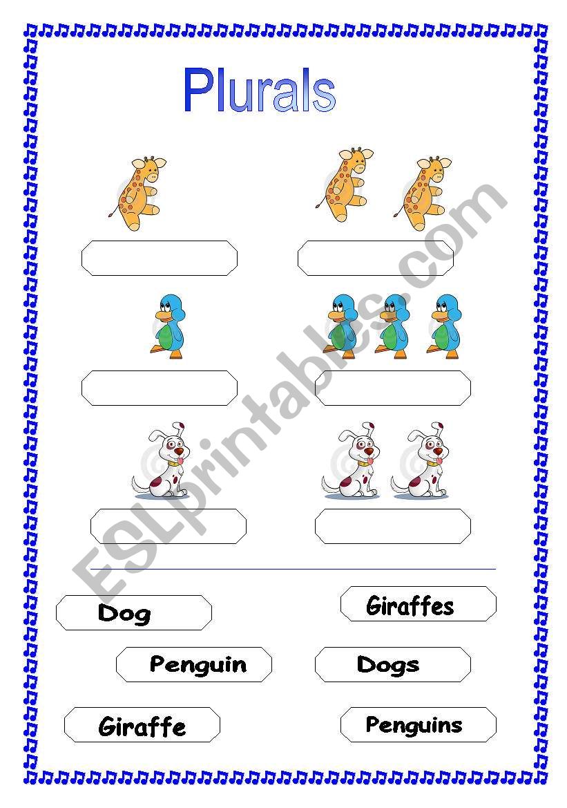 plural nouns (part I) worksheet