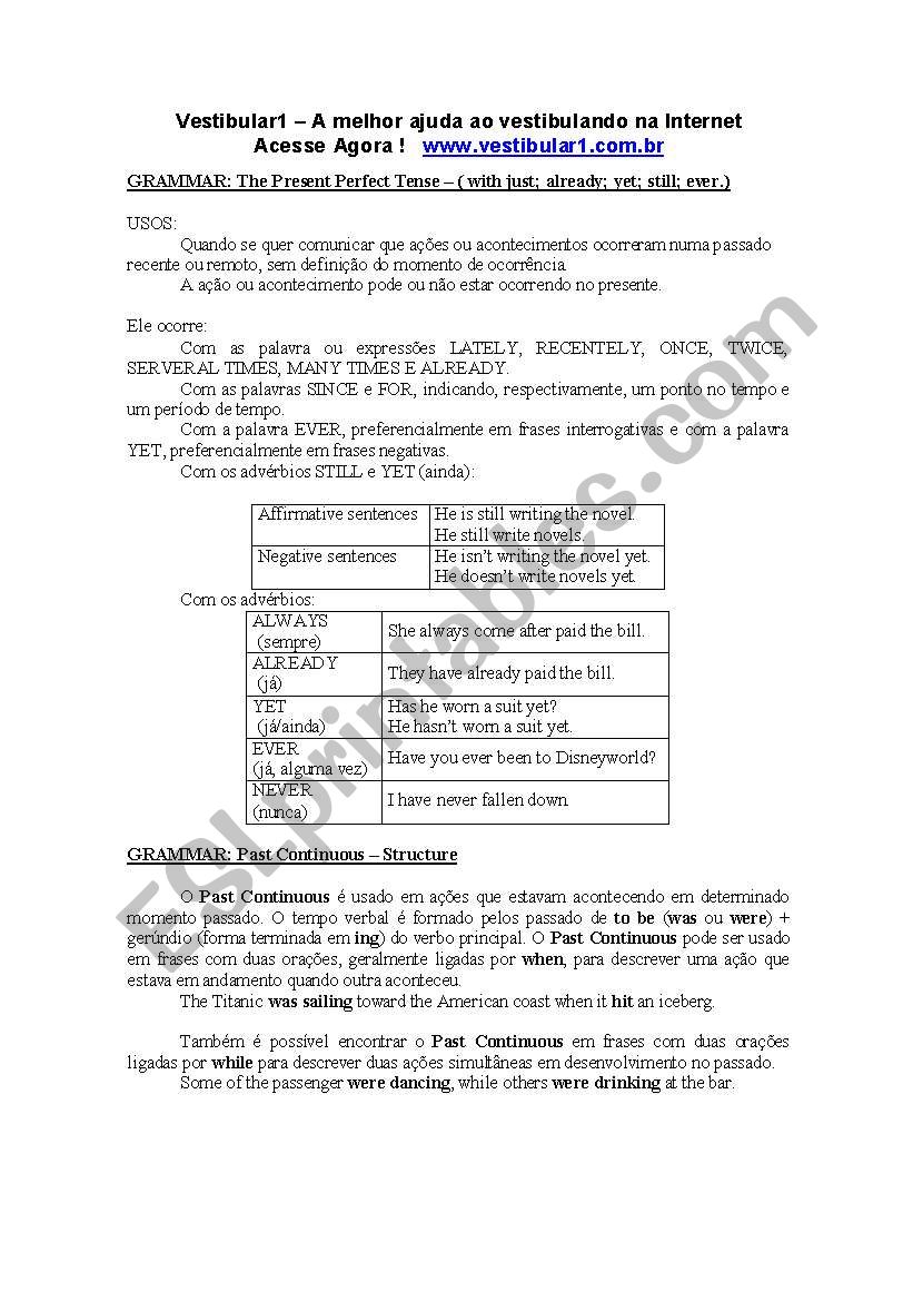gerund a worksheet