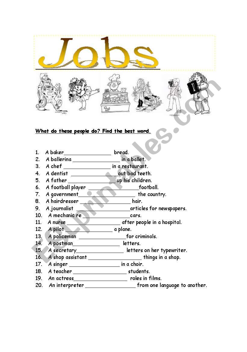 JOBS worksheet