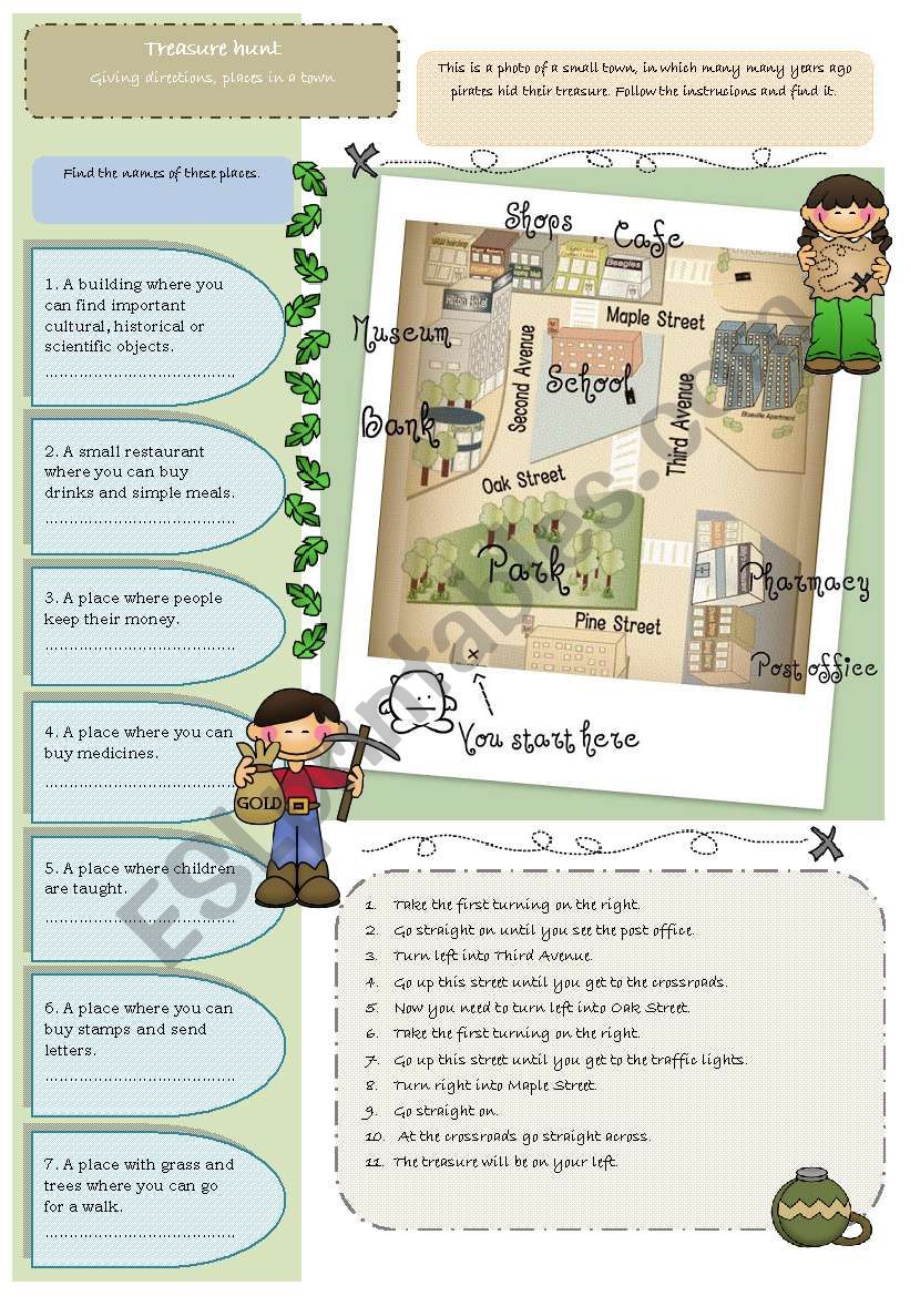 Treasure Hunt worksheet