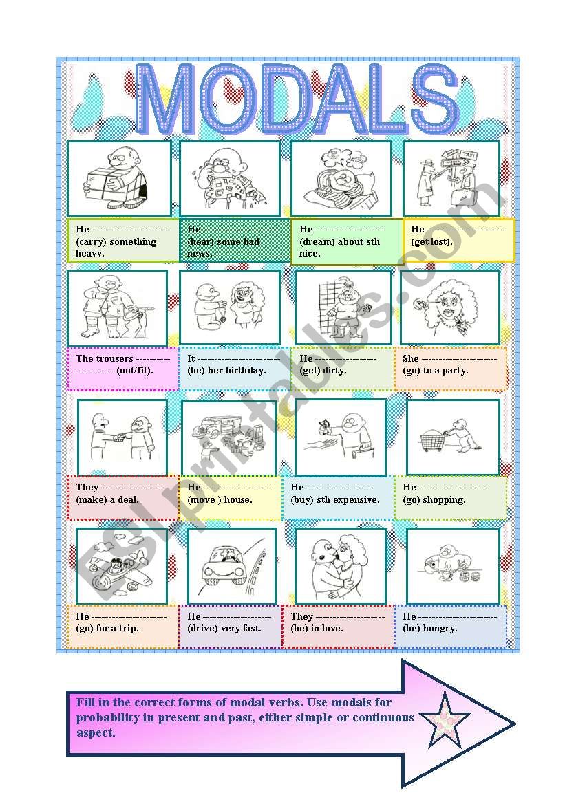 Modals practice worksheet