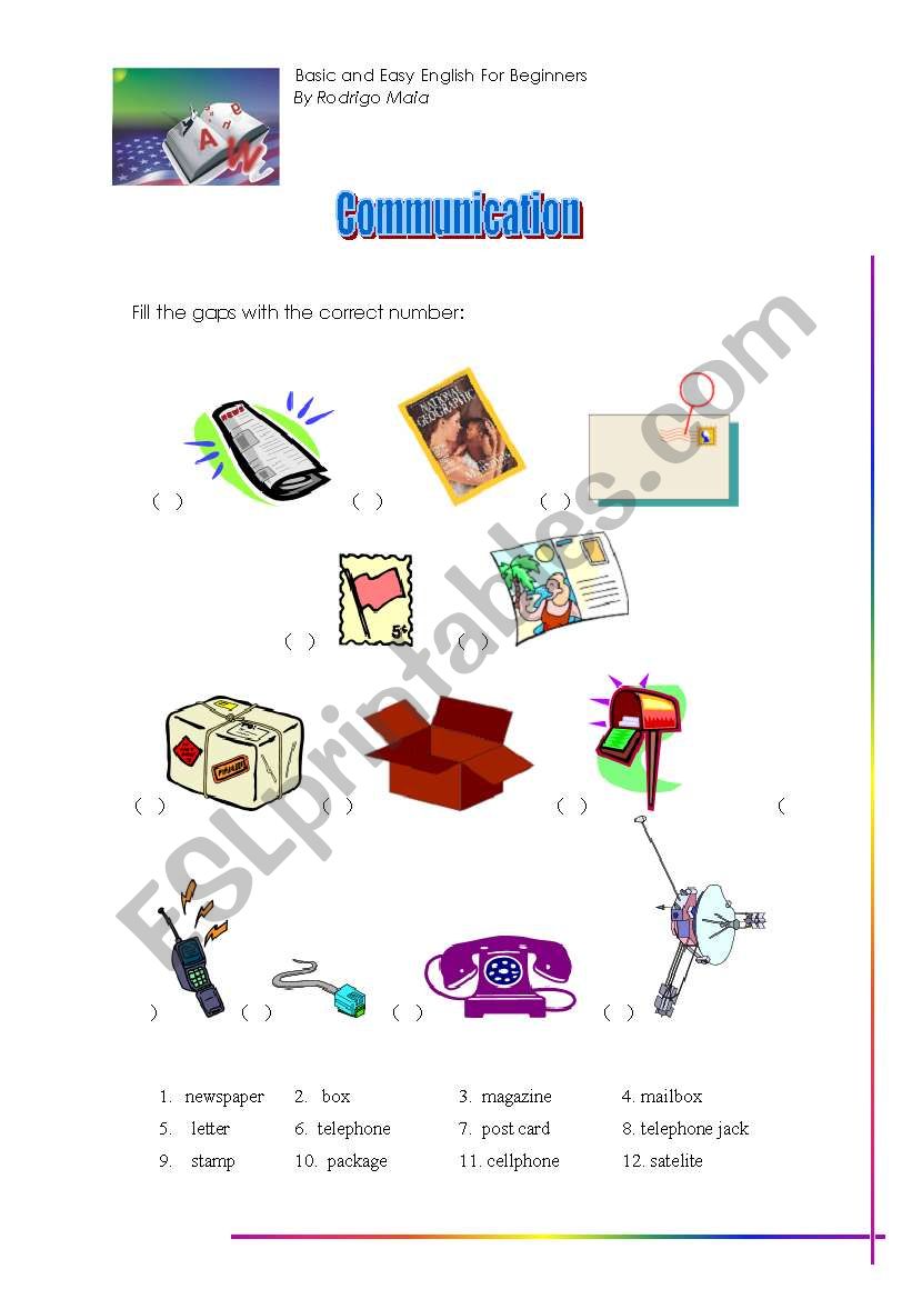 Communication worksheet