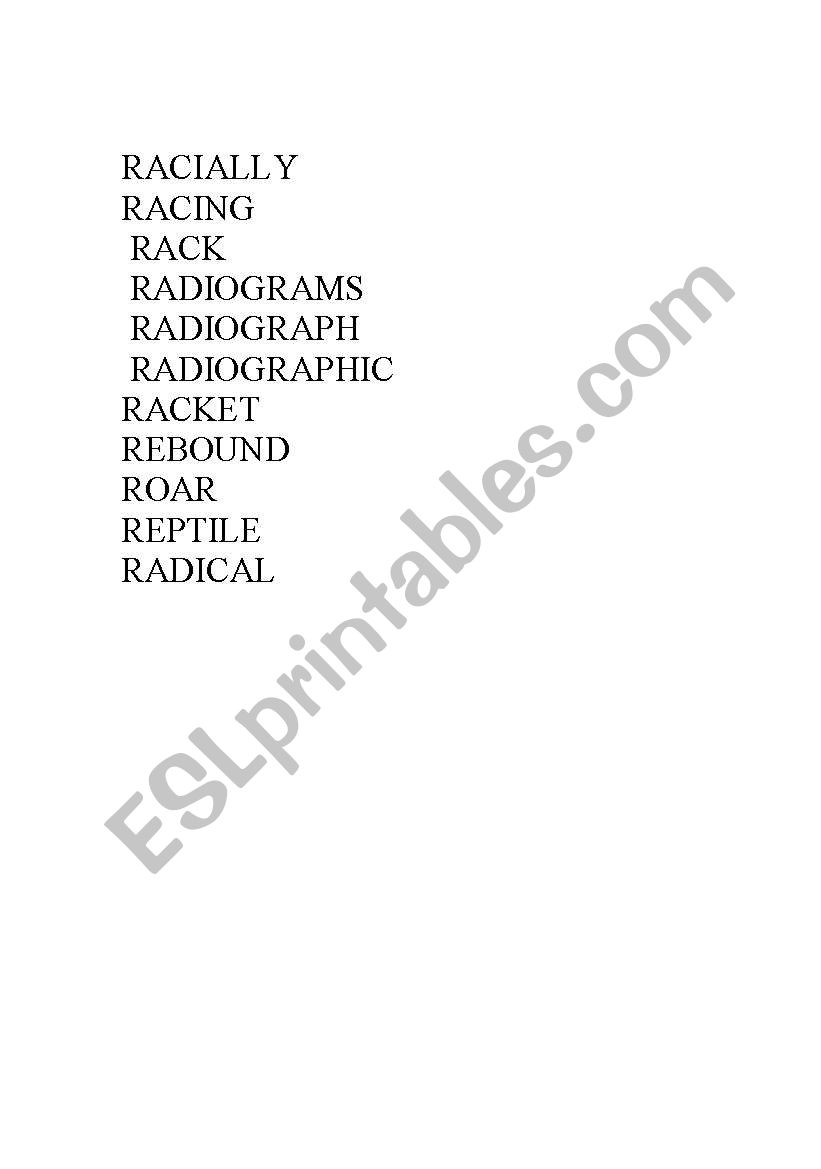Speech Practice worksheet