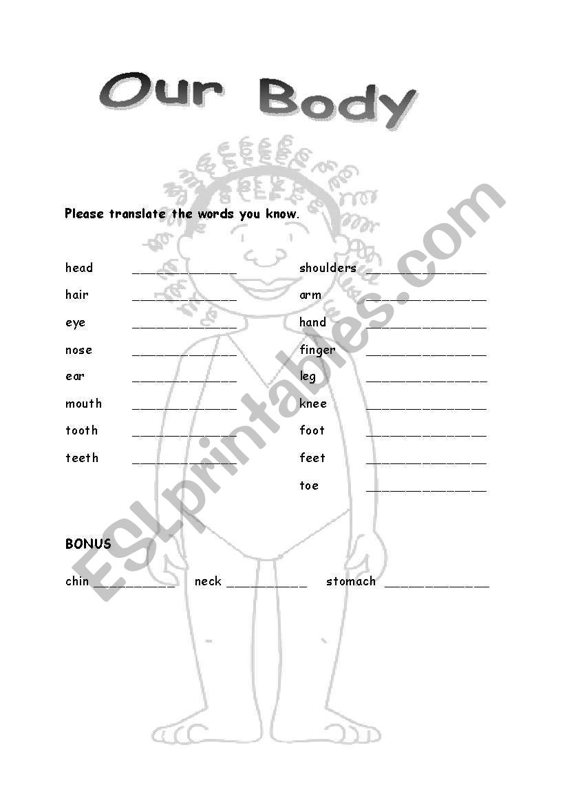 test how much they remember - body parts