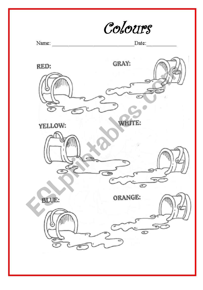 Colors worksheet