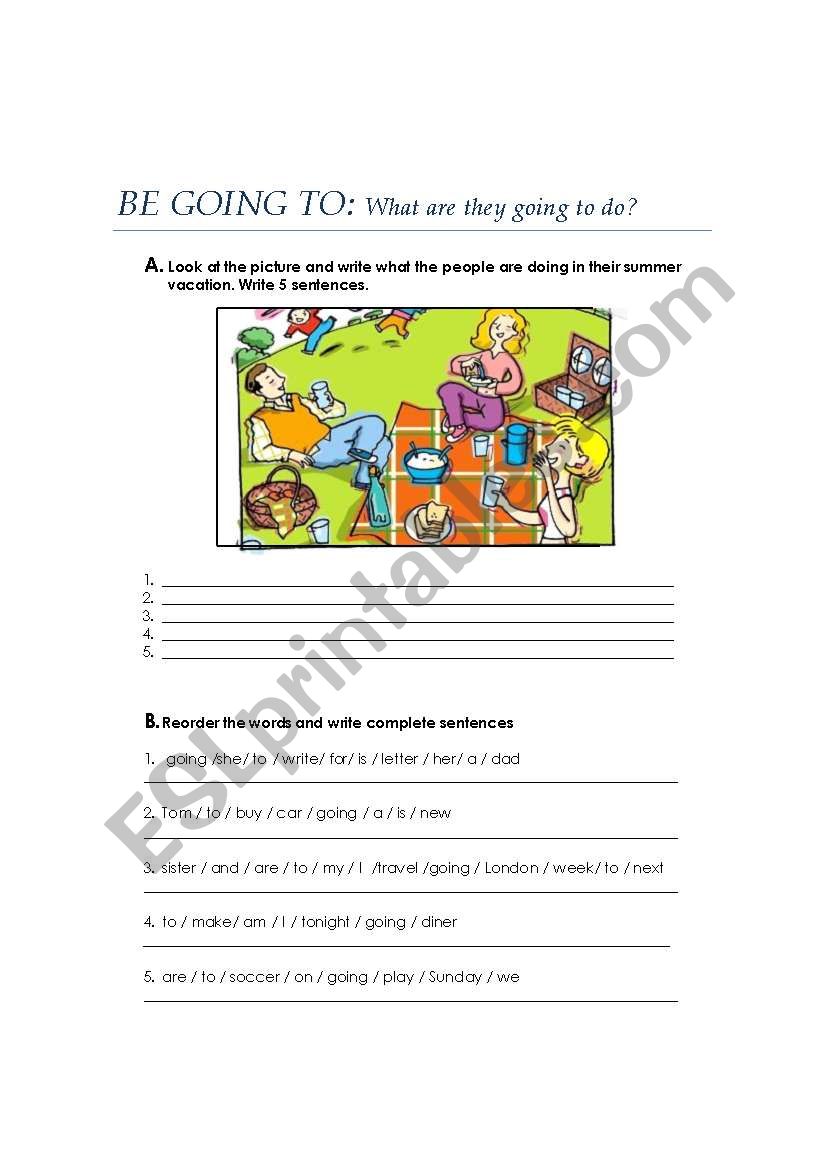 What are they going to do? worksheet