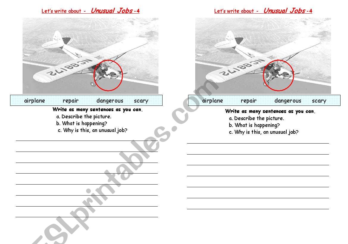 Weird Jobs - 4 worksheet