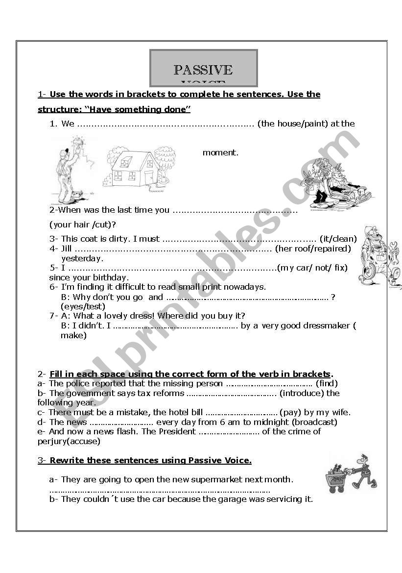 PASSIVE VOICE PRACTICE(2 pages)