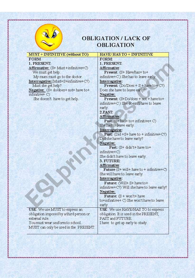 MODAL VERBS worksheet