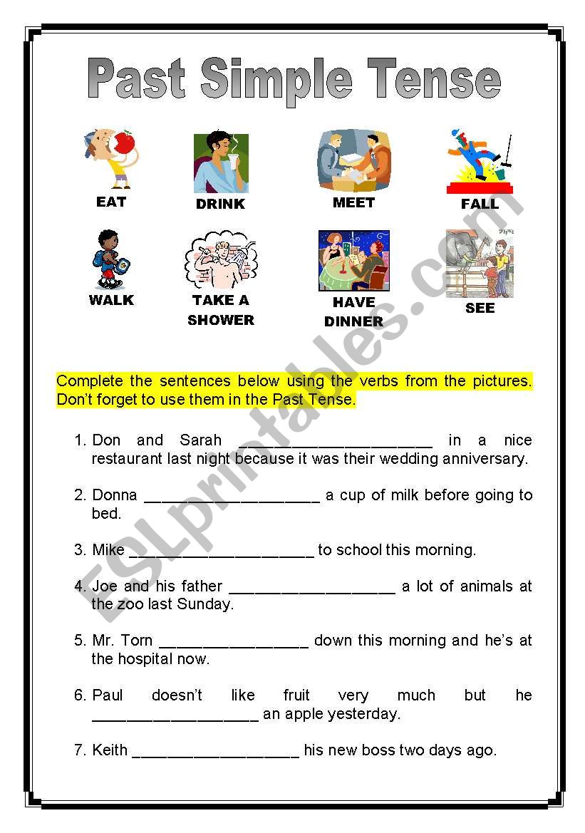 Past Simple Exercises worksheet