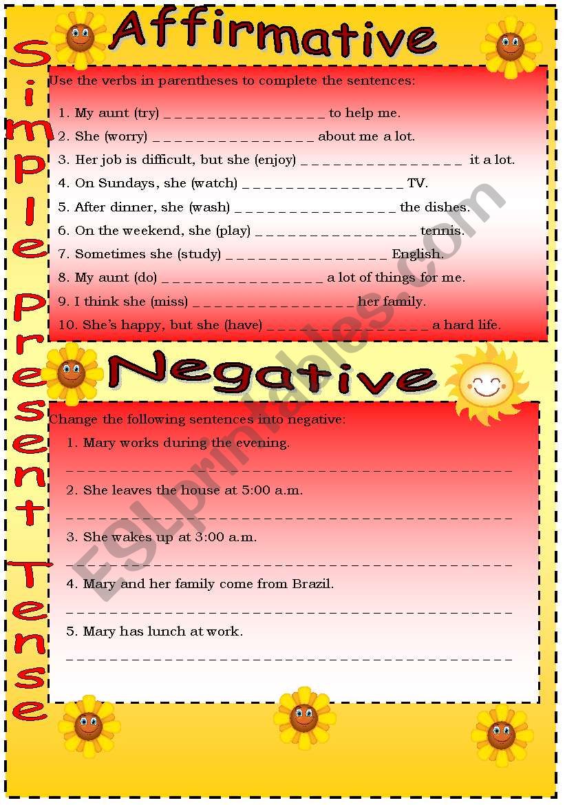 Simple Present Tense  worksheet