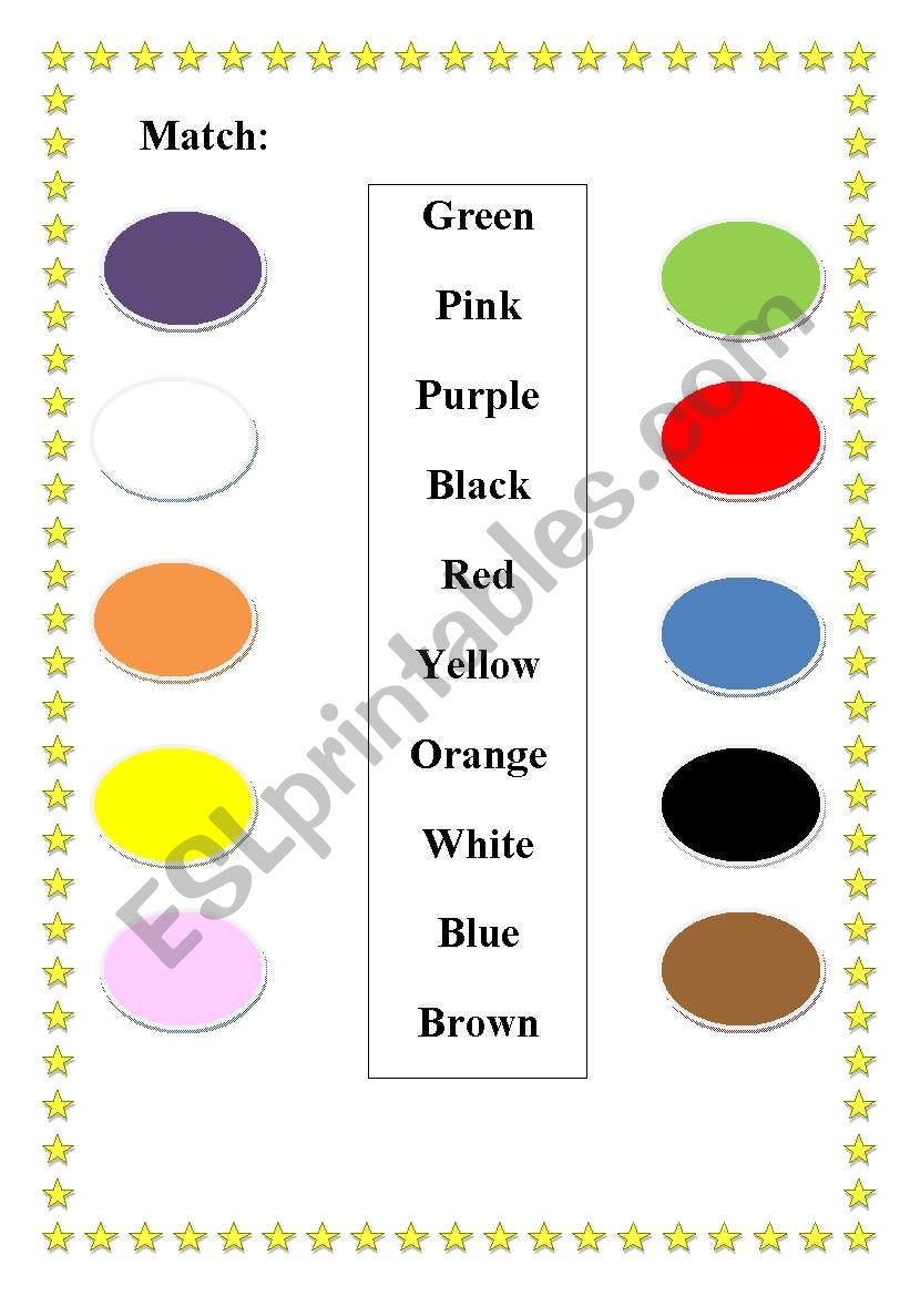 Colours worksheet