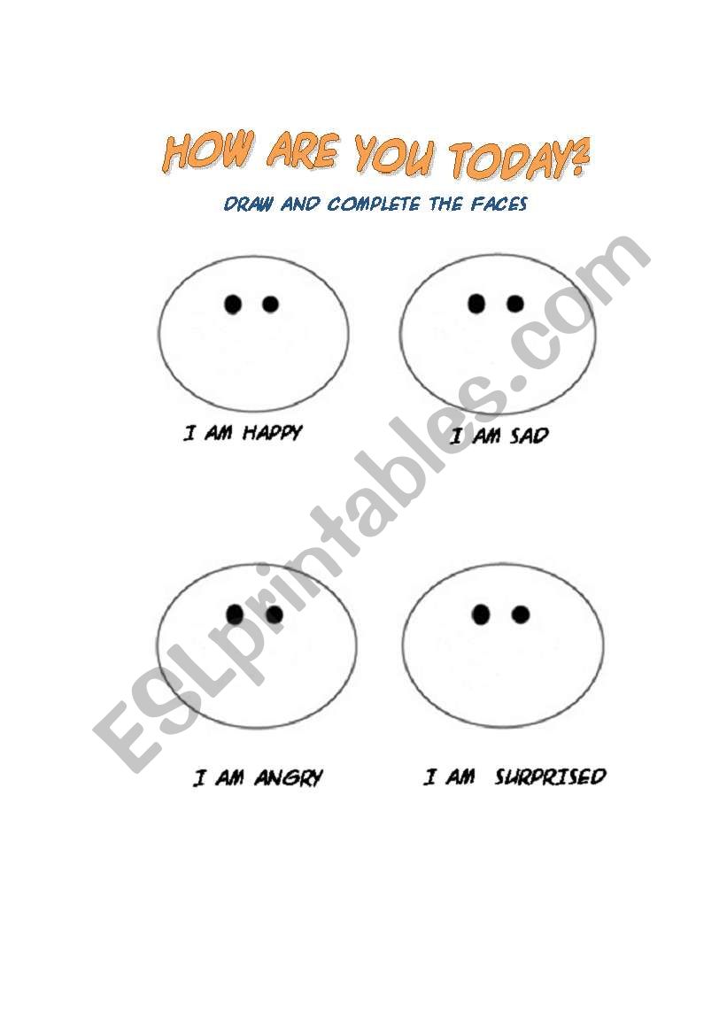 Feelings worksheet