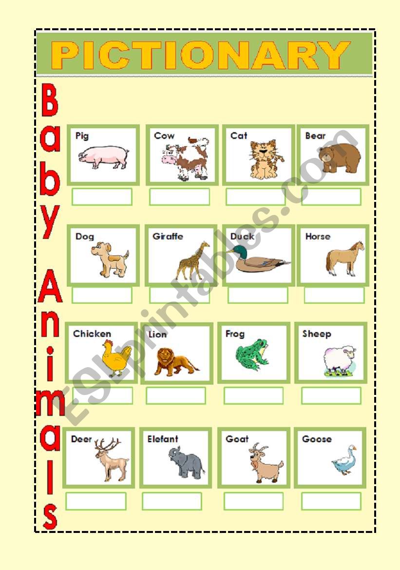 Baby Animals 2 worksheet