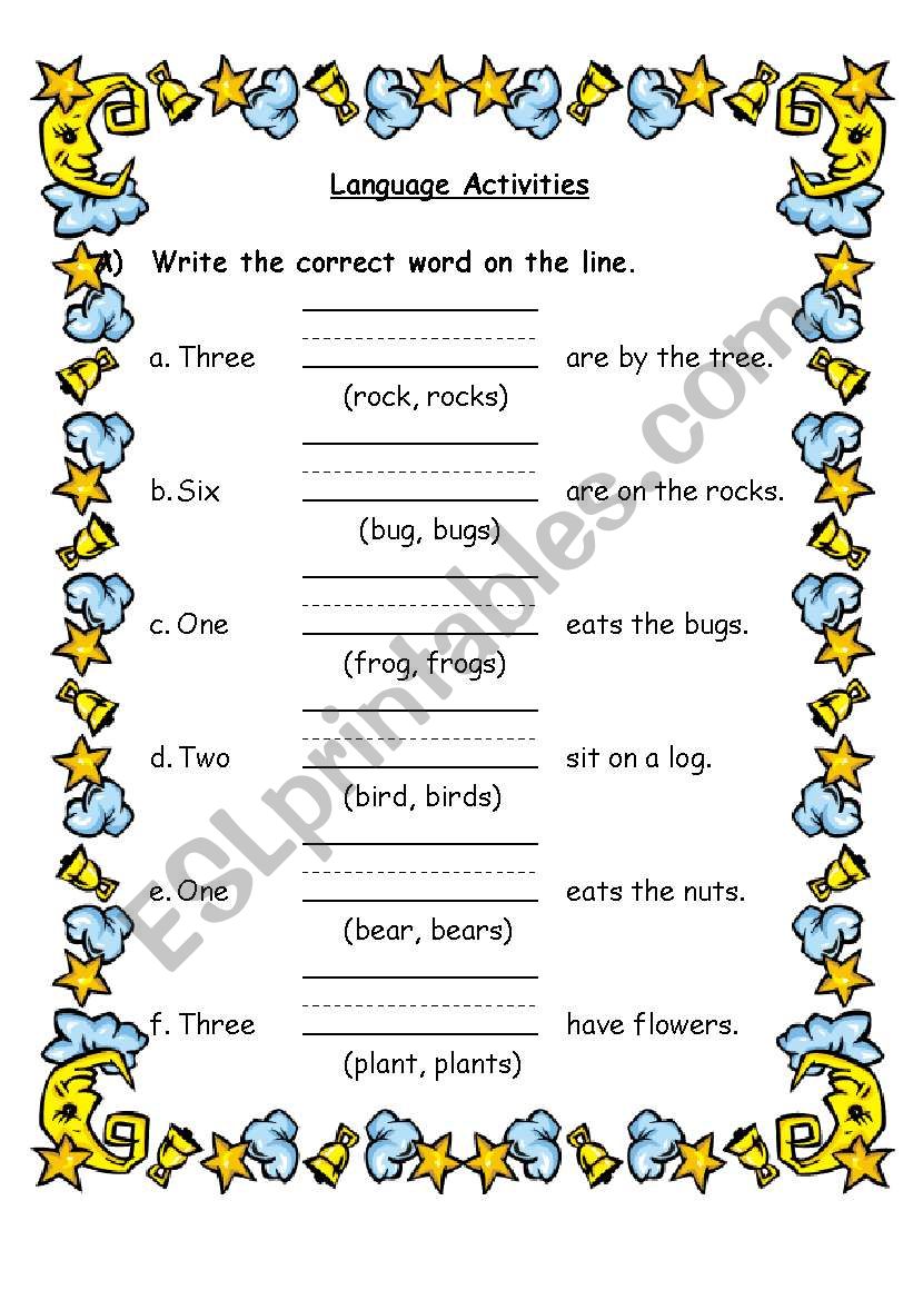 Singular & Plural worksheet