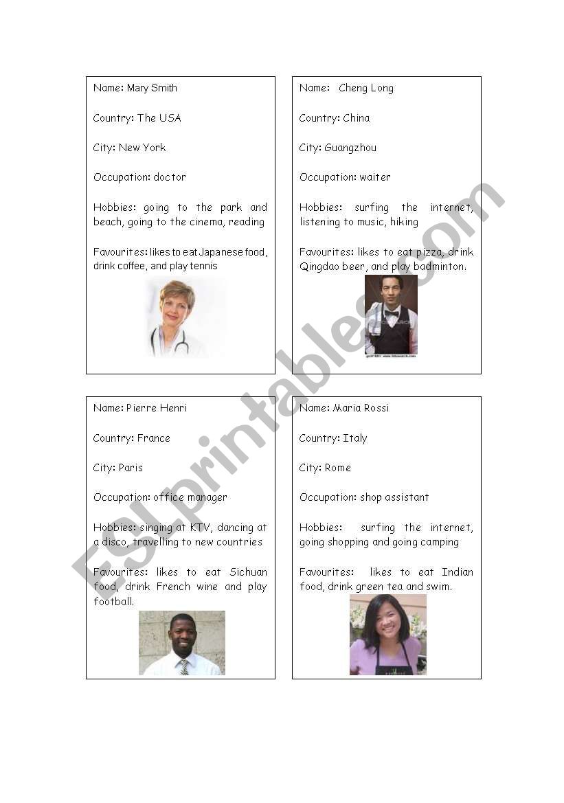 Self-Introduction mingle activity