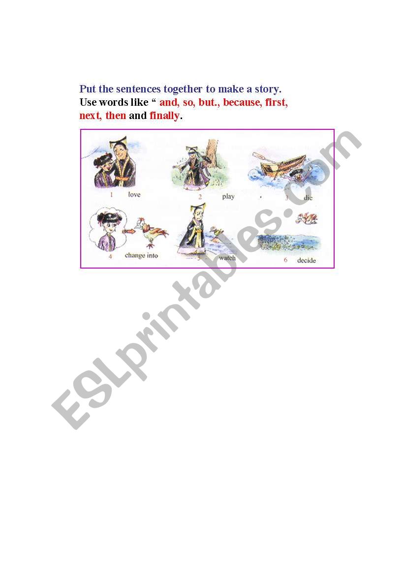 fairy tales(tell a story) worksheet