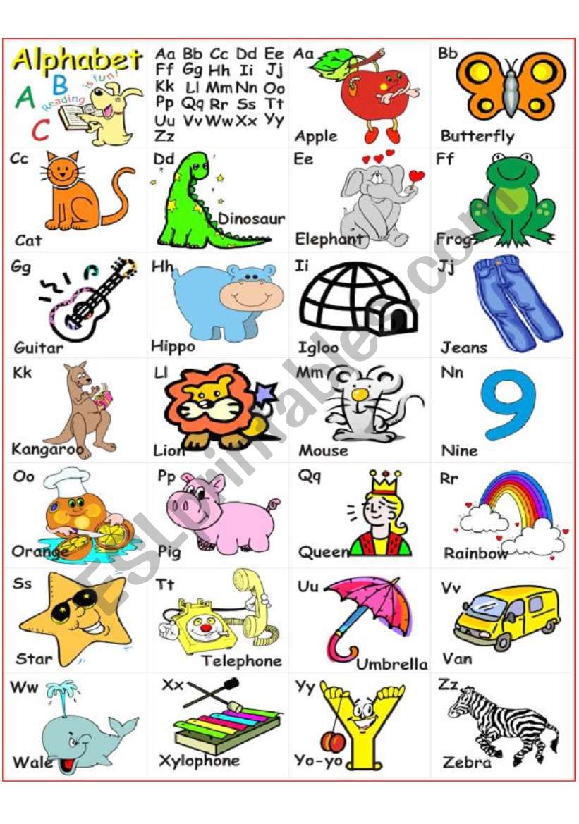 The alphabet  worksheet