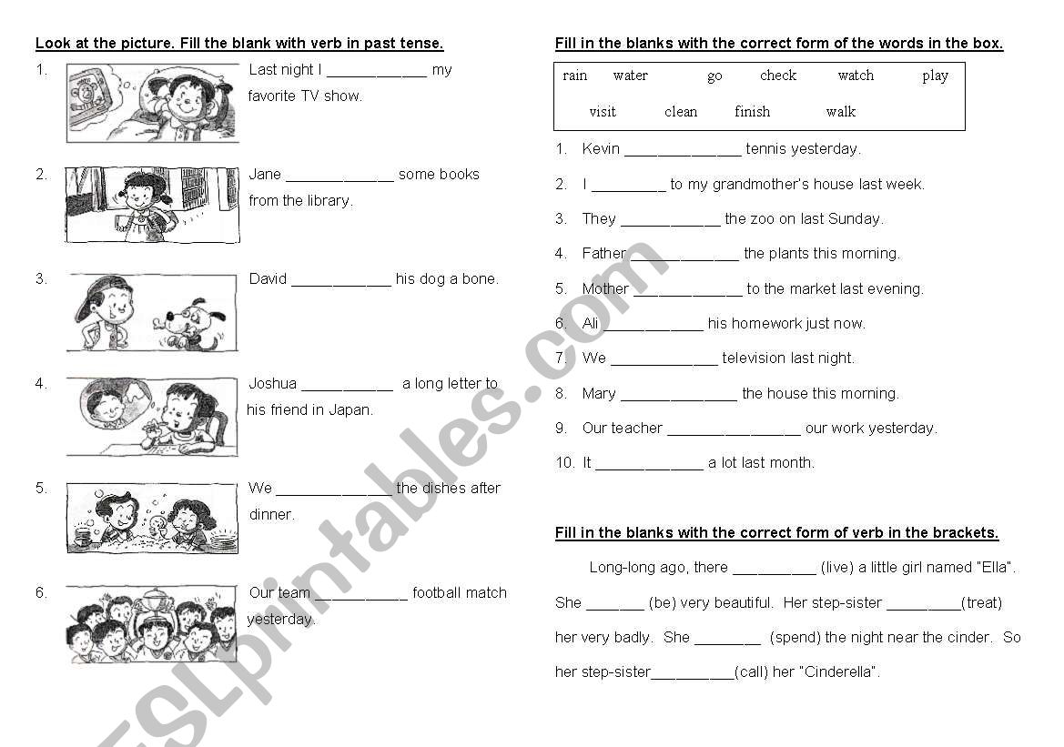 Simple Past Tense worksheet