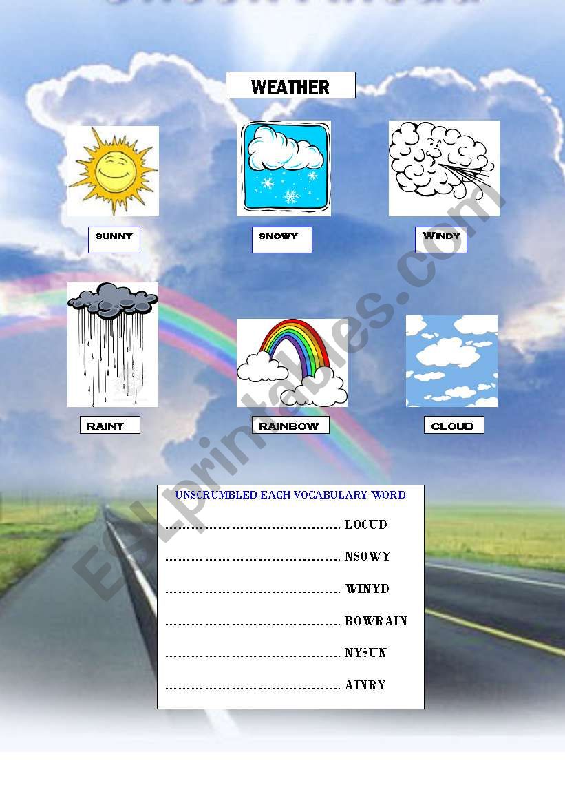 weather worksheet