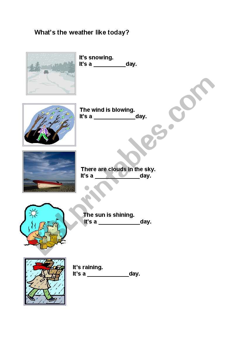 Whats the weather like? worksheet