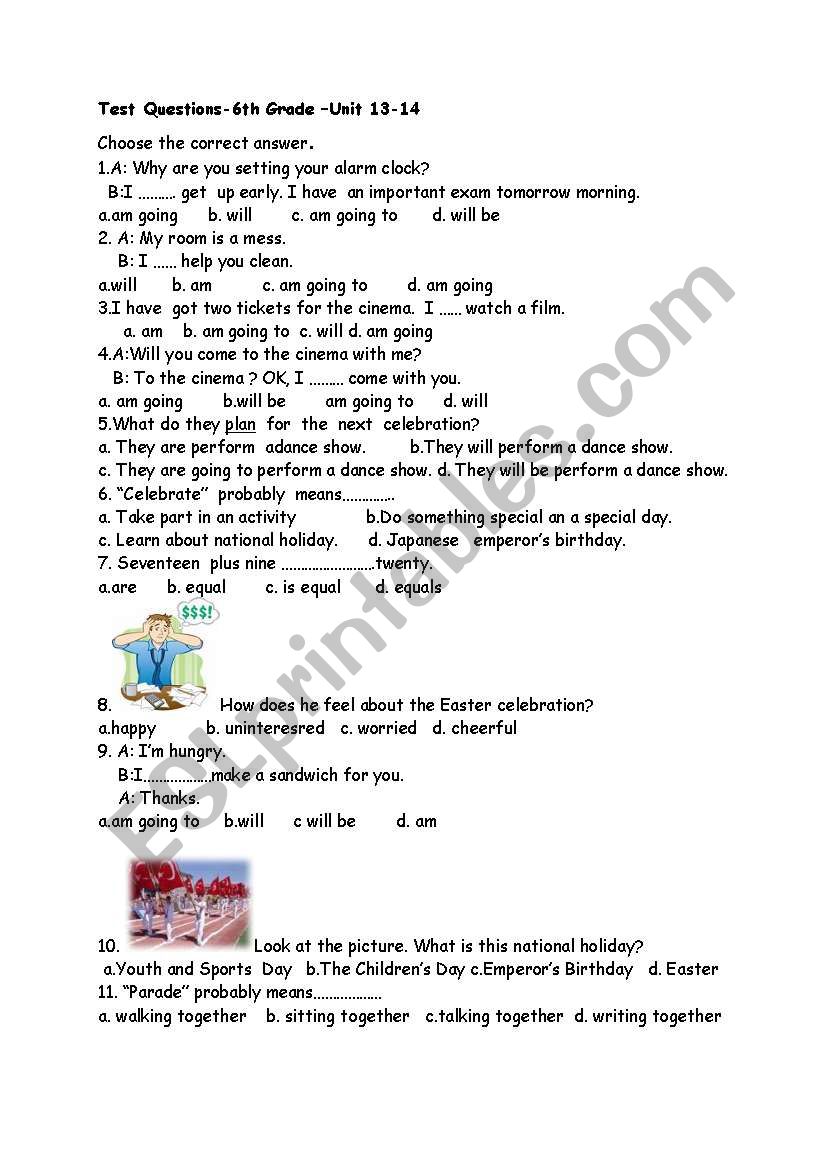 SBS Test For 6th Grade Spot on Unit(13-14)