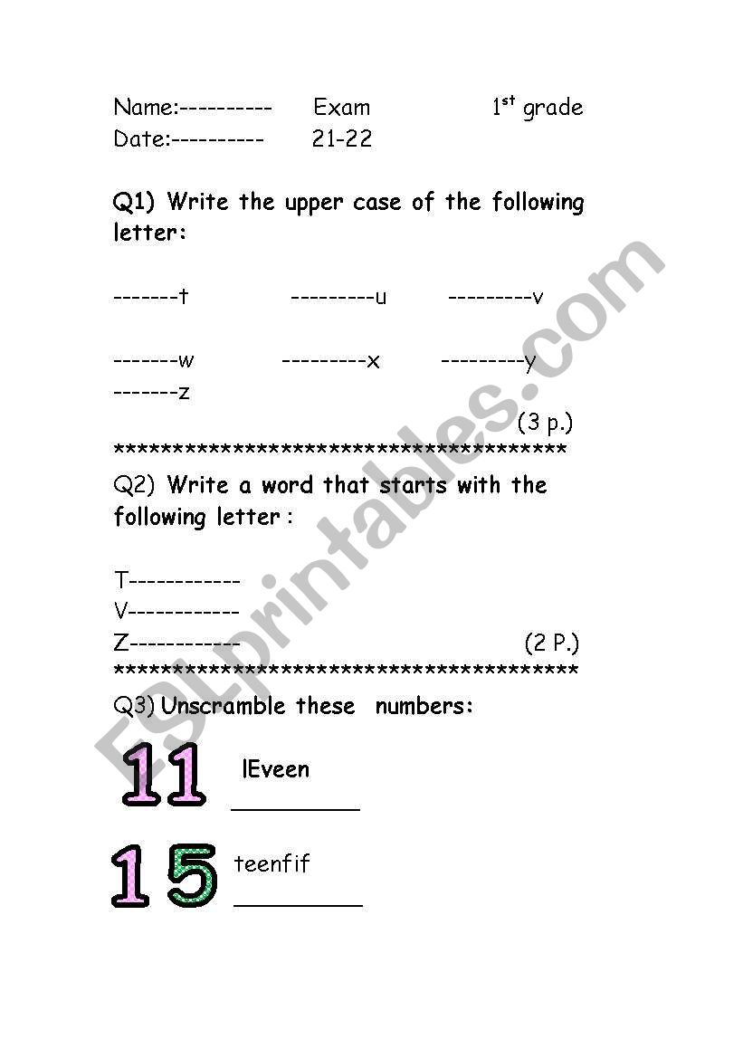 worksheet  for biggeners worksheet