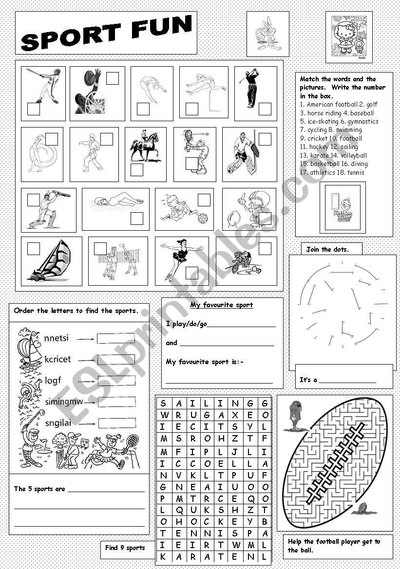 Sports Fun worksheet