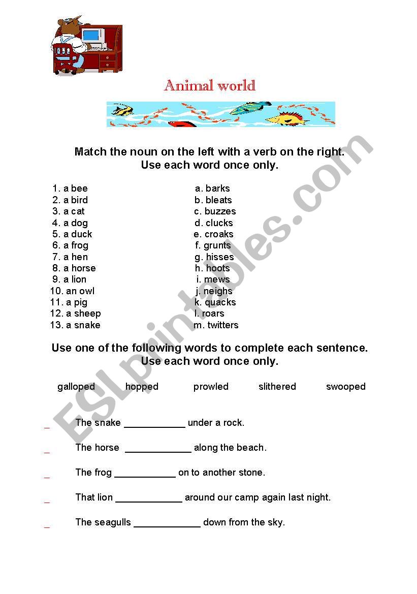 ANIMAL WORLD worksheet