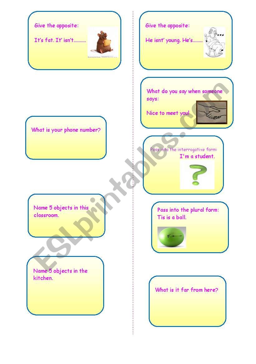 role play worksheet