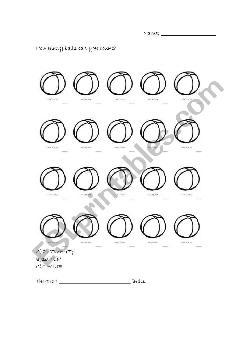 How many toys are there? worksheet