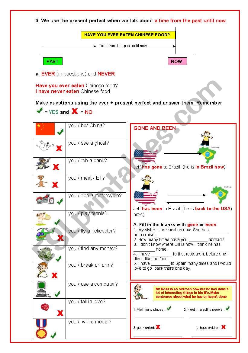 PRESENT PERFECT - USES AND EXERCISES - par 2 of  2