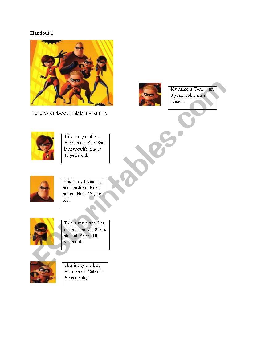 family  worksheet