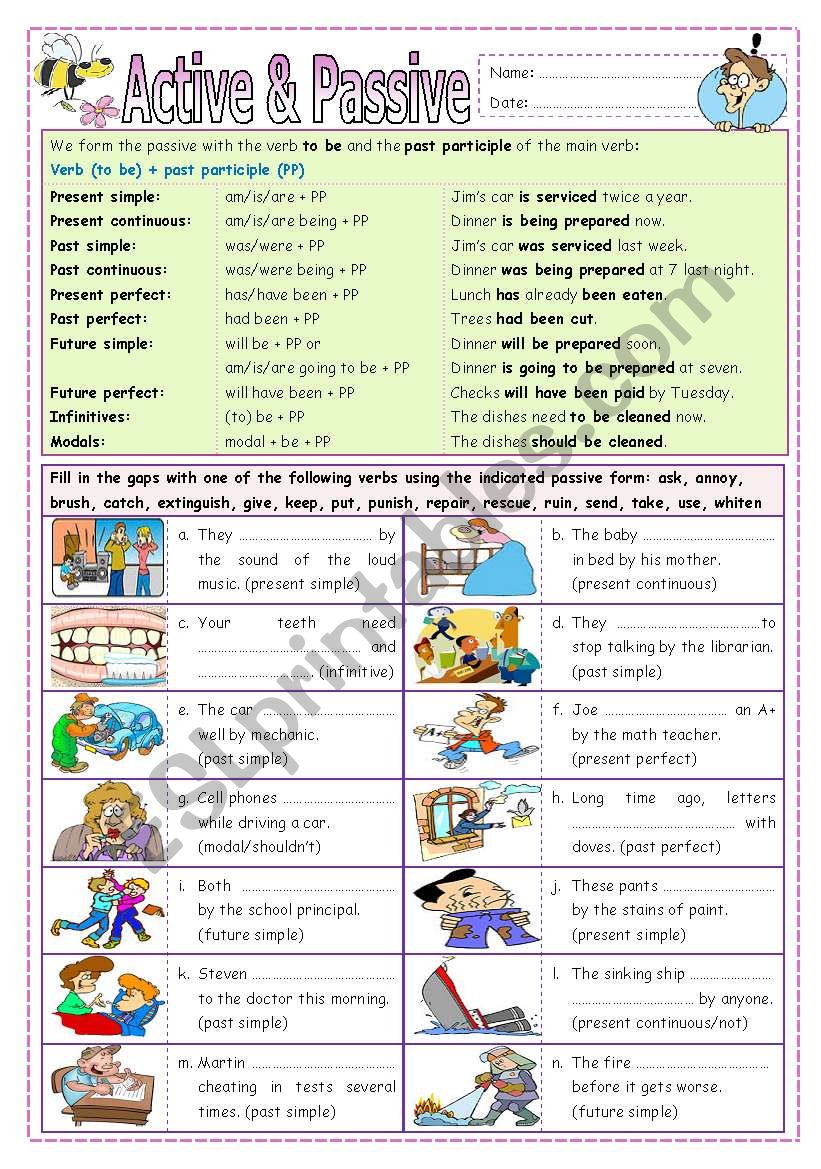 Active & Passive (part 3) worksheet