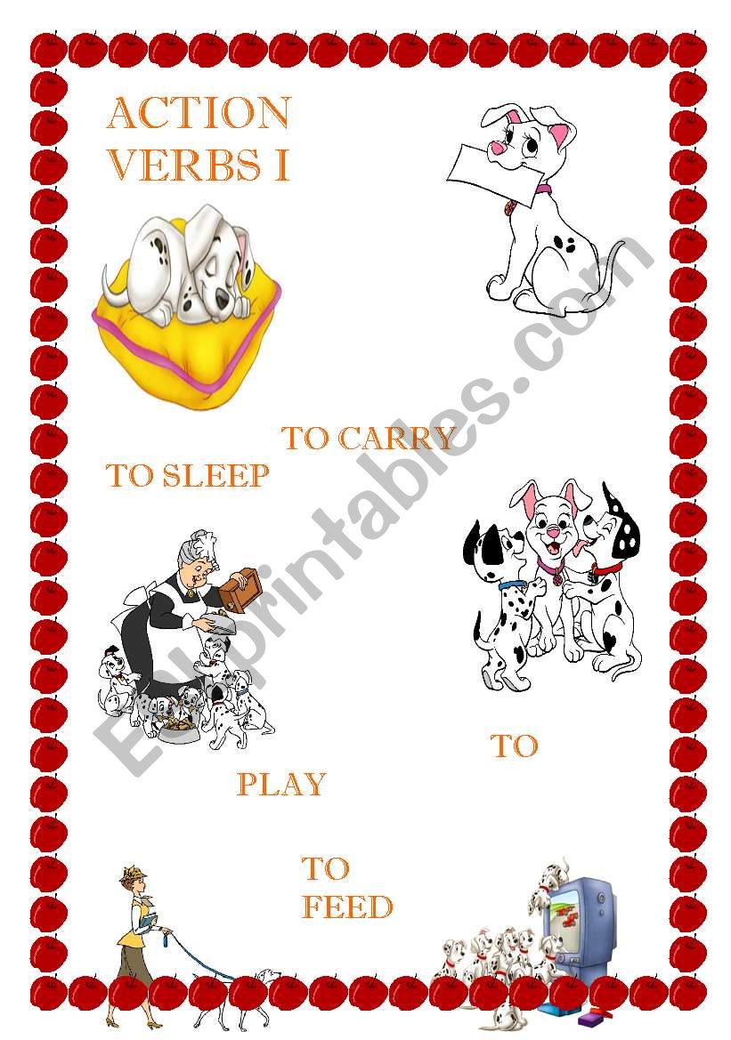 ACTION VERB PART I worksheet