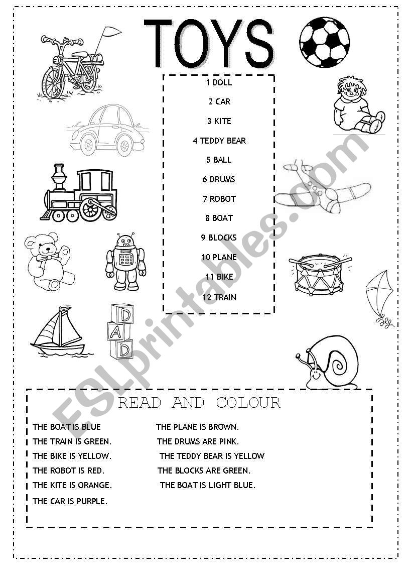 toys worksheet