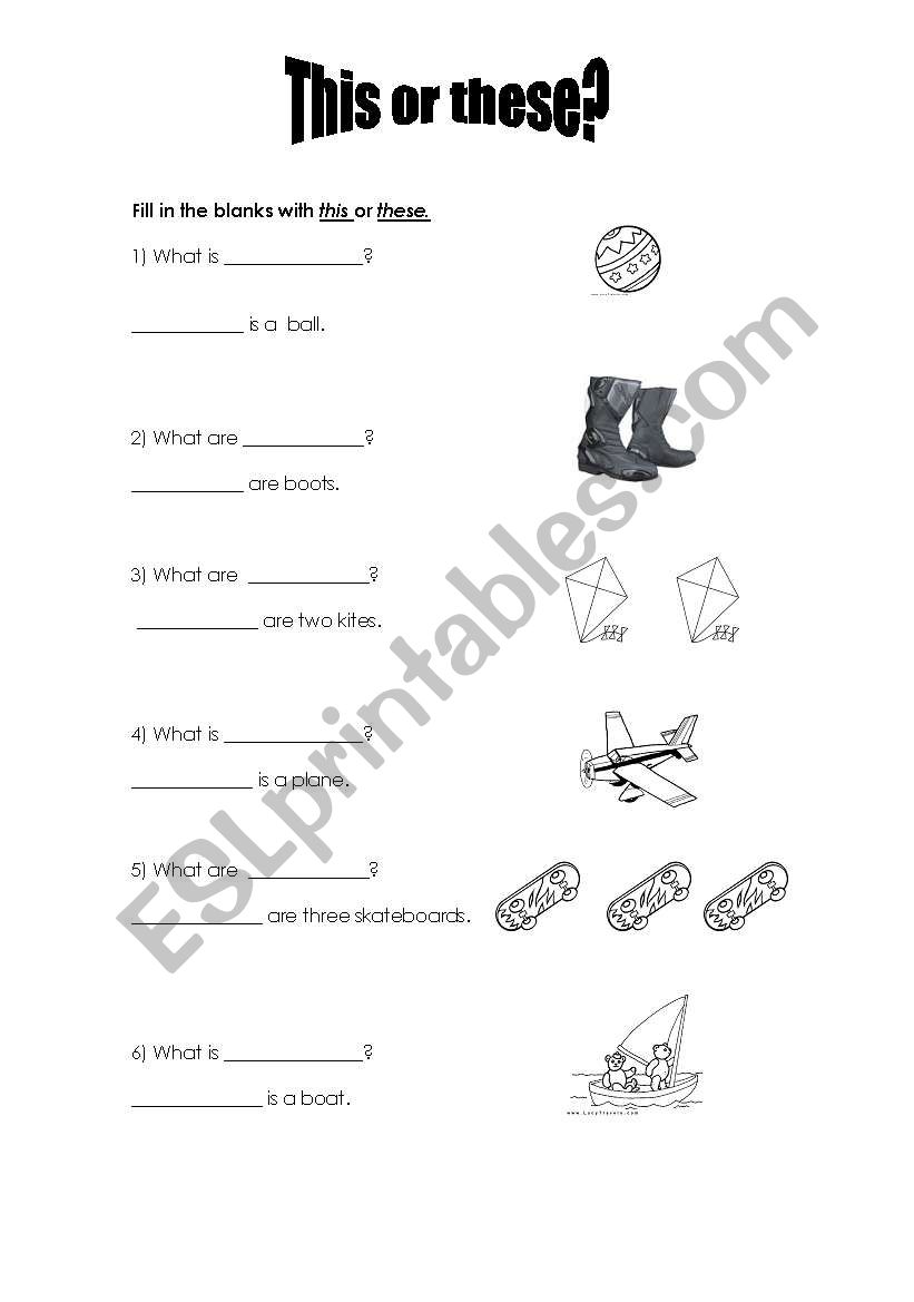 this or these worksheet