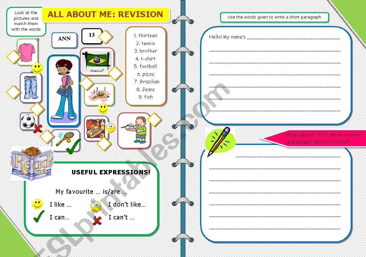 ALL ABOUT ME: REVISION (17 / 5 / 09)