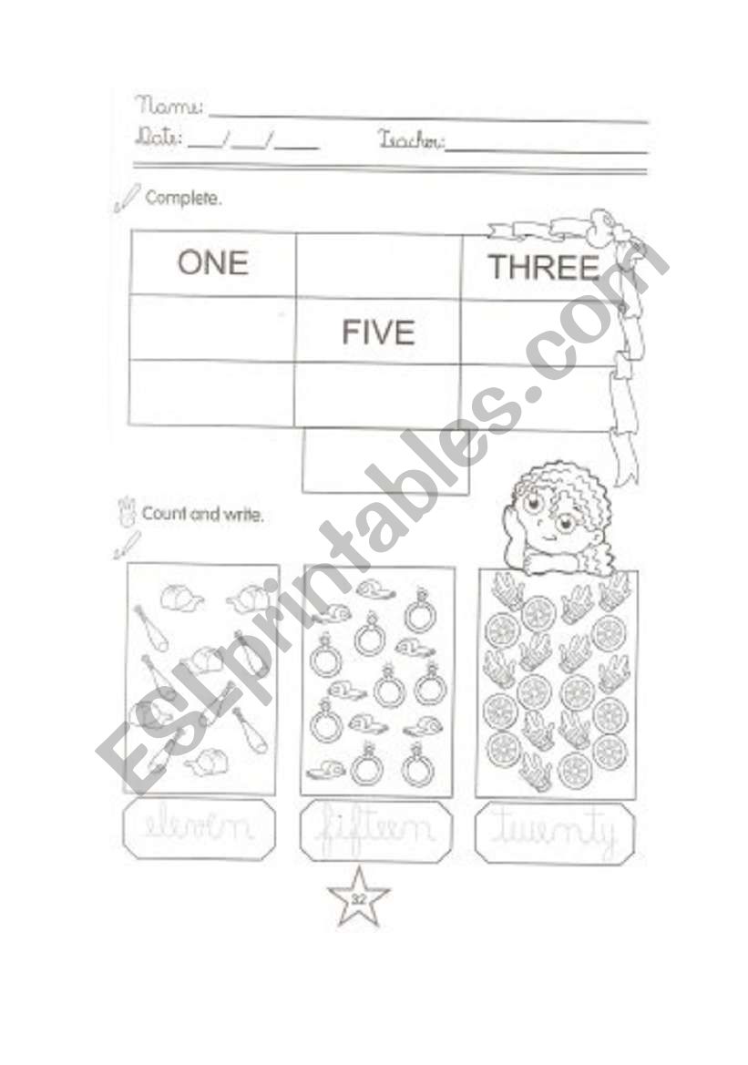 Number worksheet