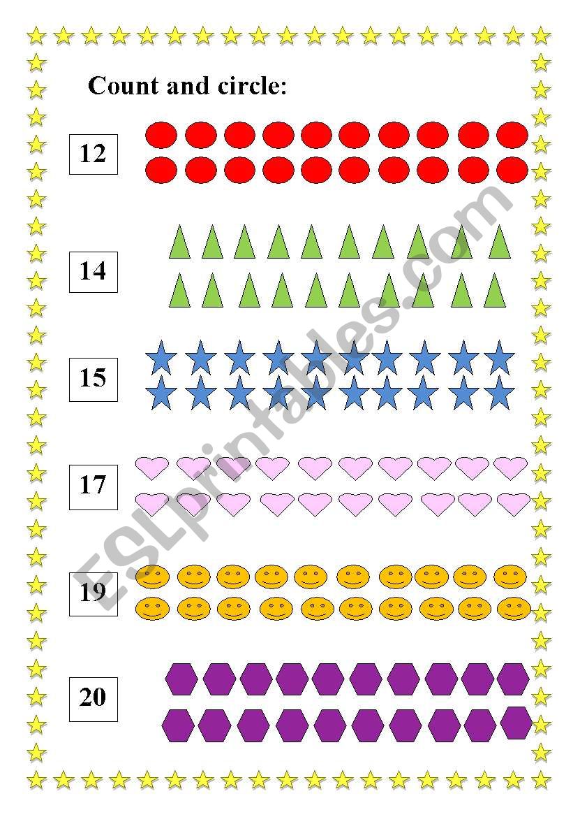 Numbers worksheet