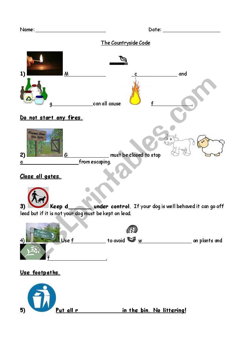 The Countryside Code In Pictures