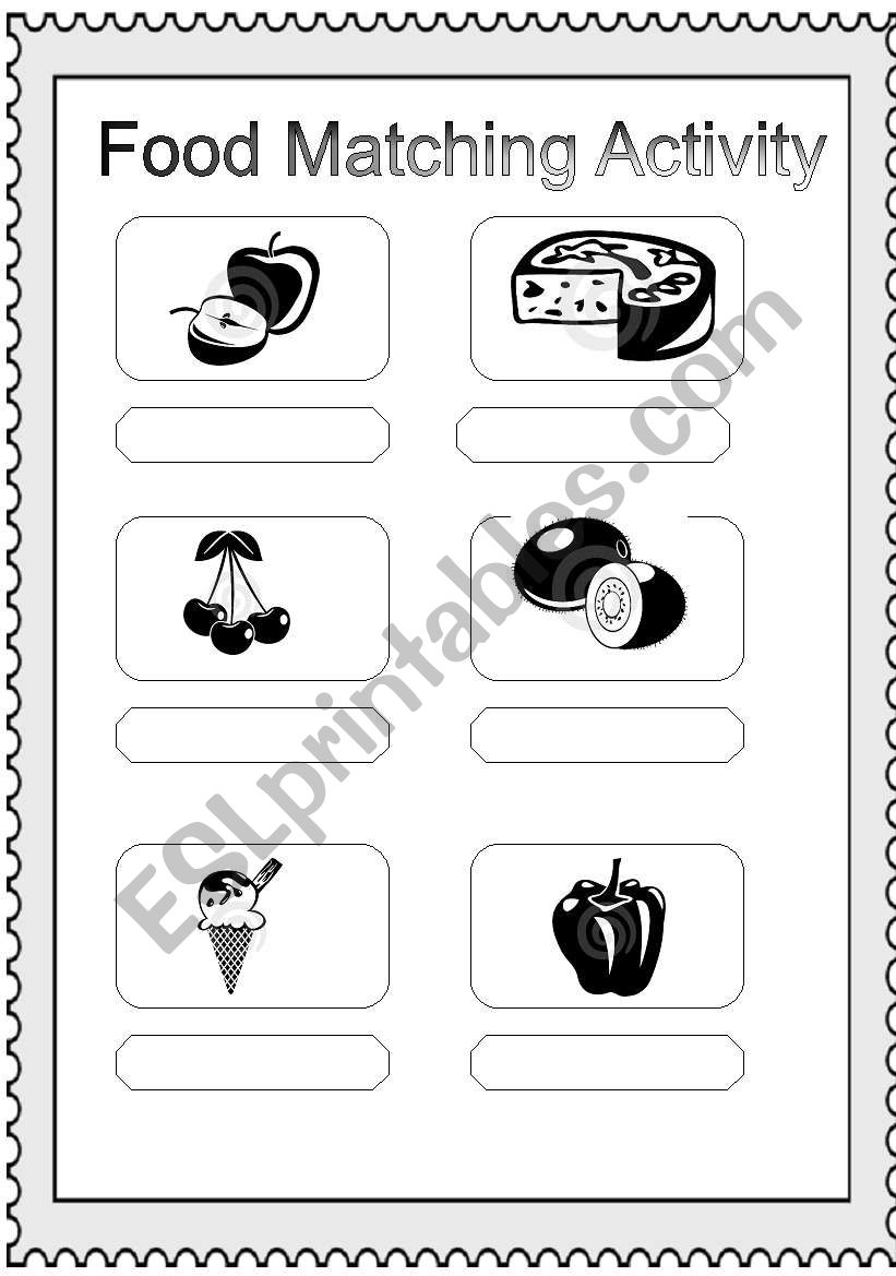 FOOD MATCHING ACTIVITY (3 PAGES)