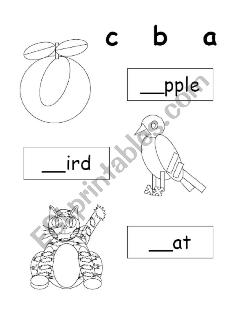 first word worksheet