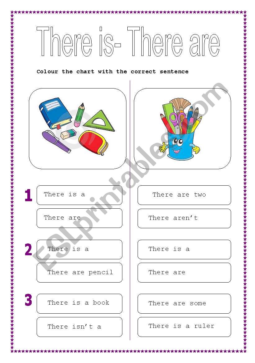 There is -there are (affirmative & negative) - 2 pages