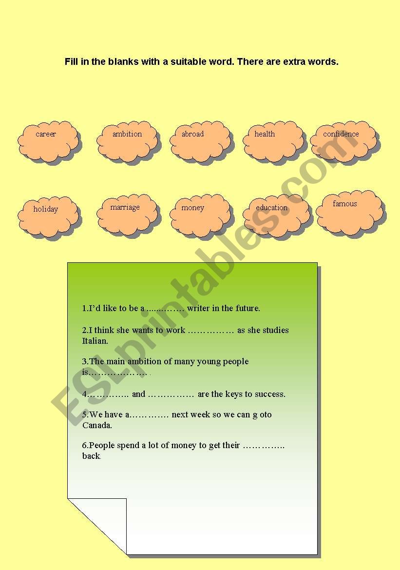  generaL vocabulary_1 worksheet