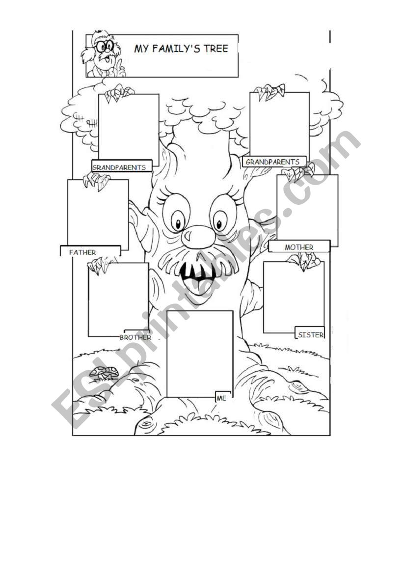MY FAMILYÂ´S TREE worksheet